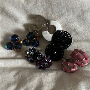 Costume Multi-ColorClip-on Earring Set